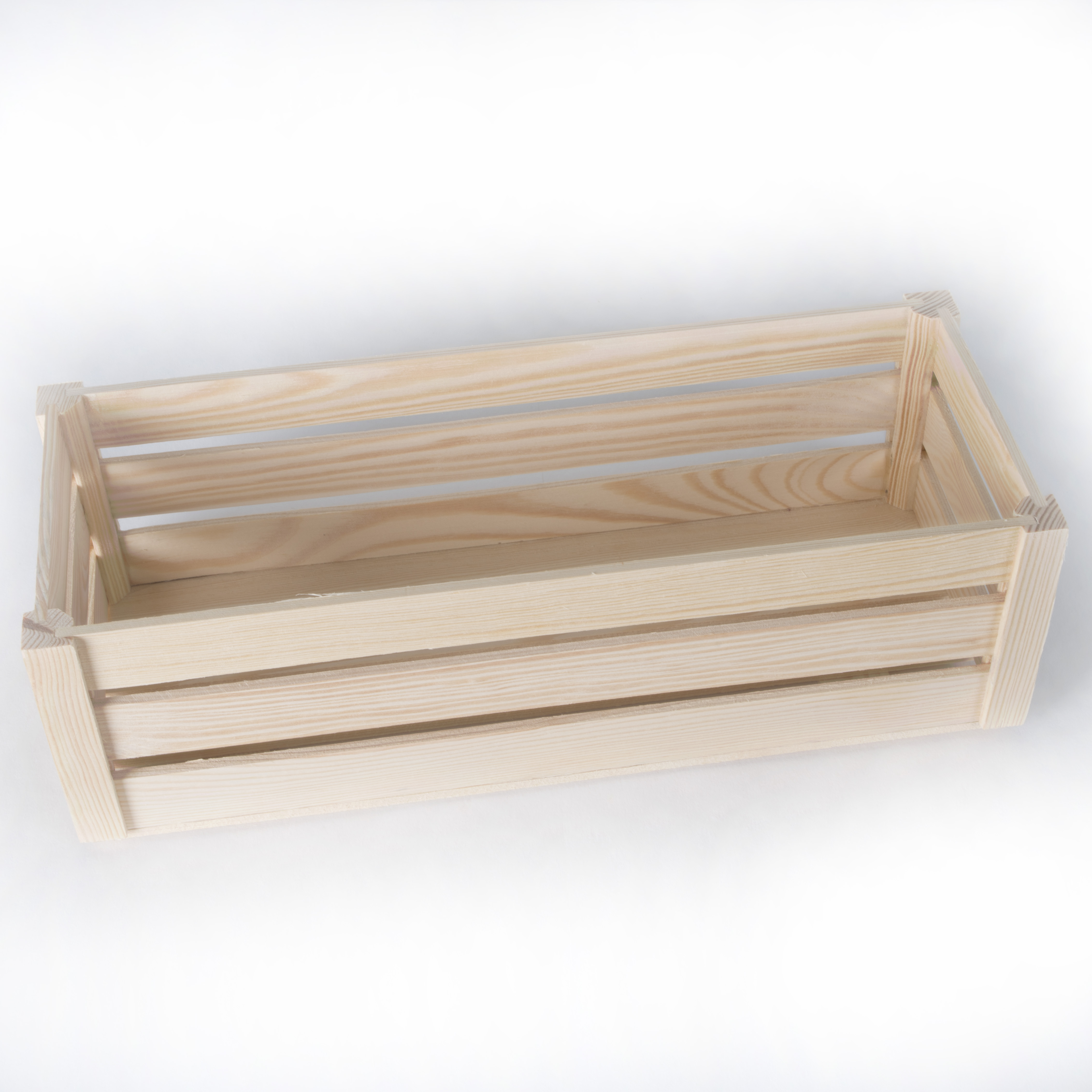 Plain Wooden Slatted Fruit 40cm Long Crates Containers/ Apple Storage